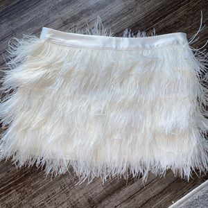 Express feather mini skirt